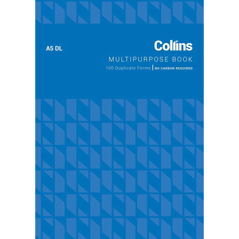 Collins Multipurpose A5dl Duplicate No Carbon Required Size 210mm X 148mm - Nail Gallerys