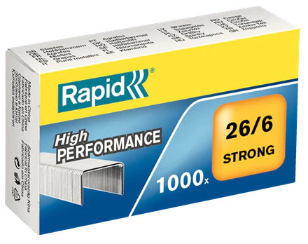 Rapid Staples 26/6mm Box Of 1000 Strong - Nail Gallerys