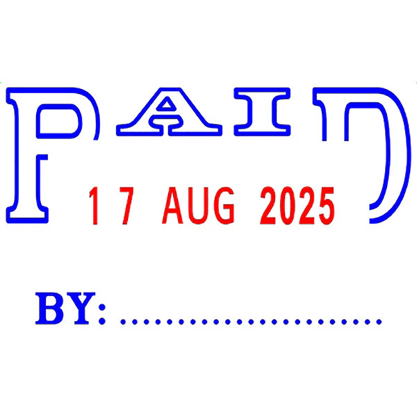 Deskmate Self-inking Dater Stamp Paid & Date Black/red - Nail Gallerys