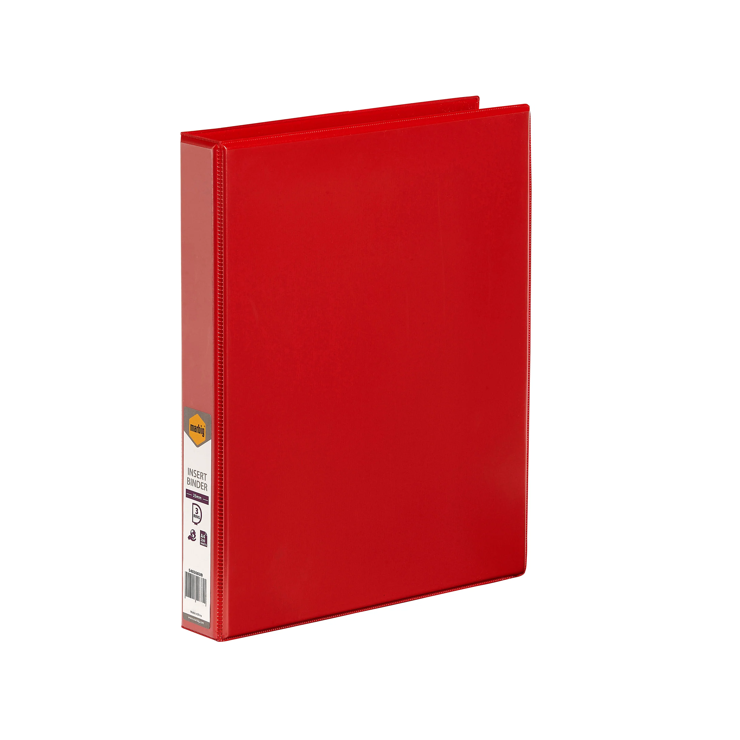 Marbig Clearview Insert Binder A4 25mm 3D Red - Nail Gallerys