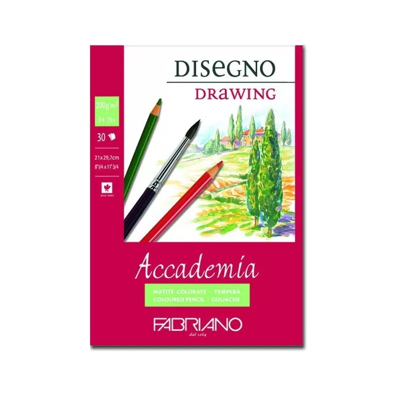 Fabriano Accademia 200gsm A2 30 Sheets Pad - Nail Gallerys