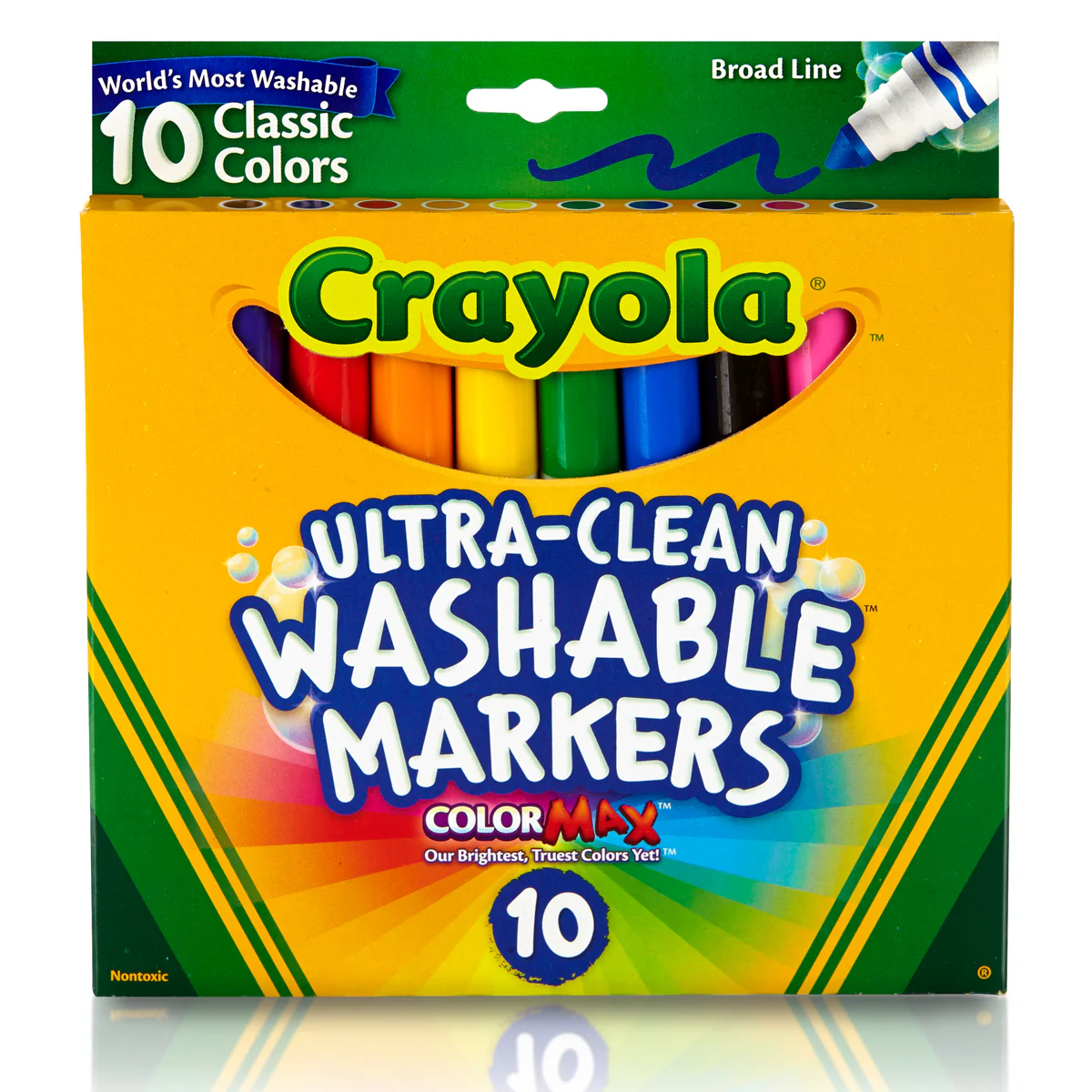 Crayola Classic Broadline Markers Pack of 10 - Nail Gallerys