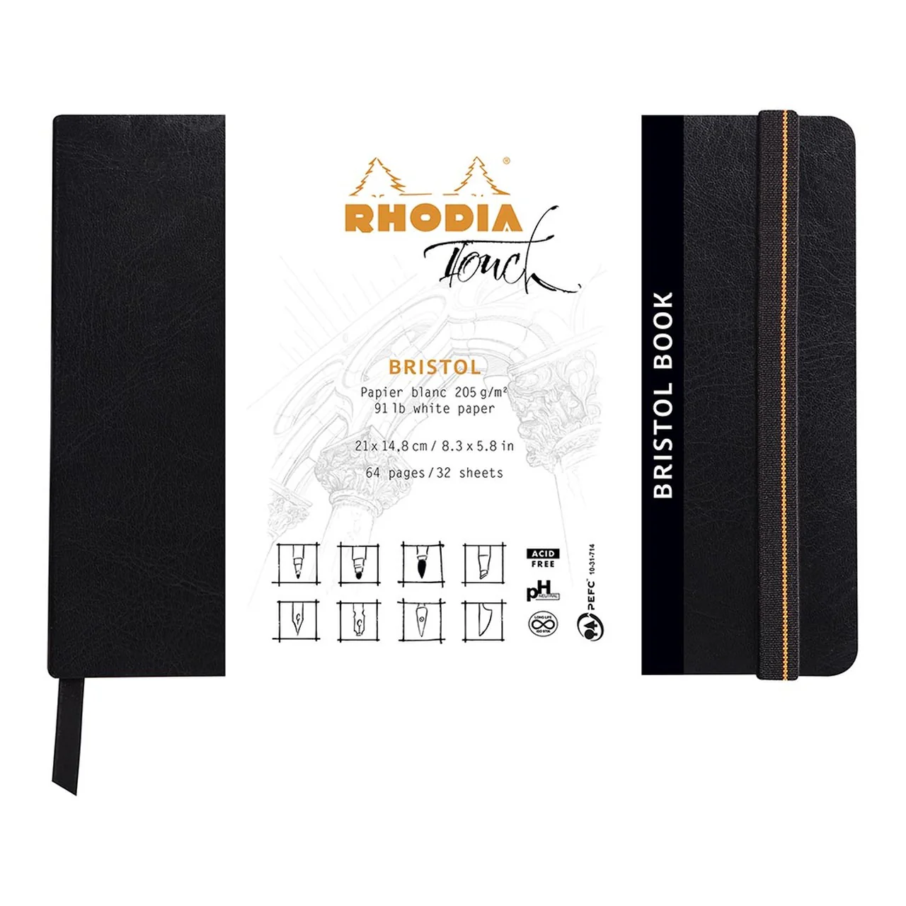 Rhodia Touch Bristol Book Landscape Blank - Nail Gallerys