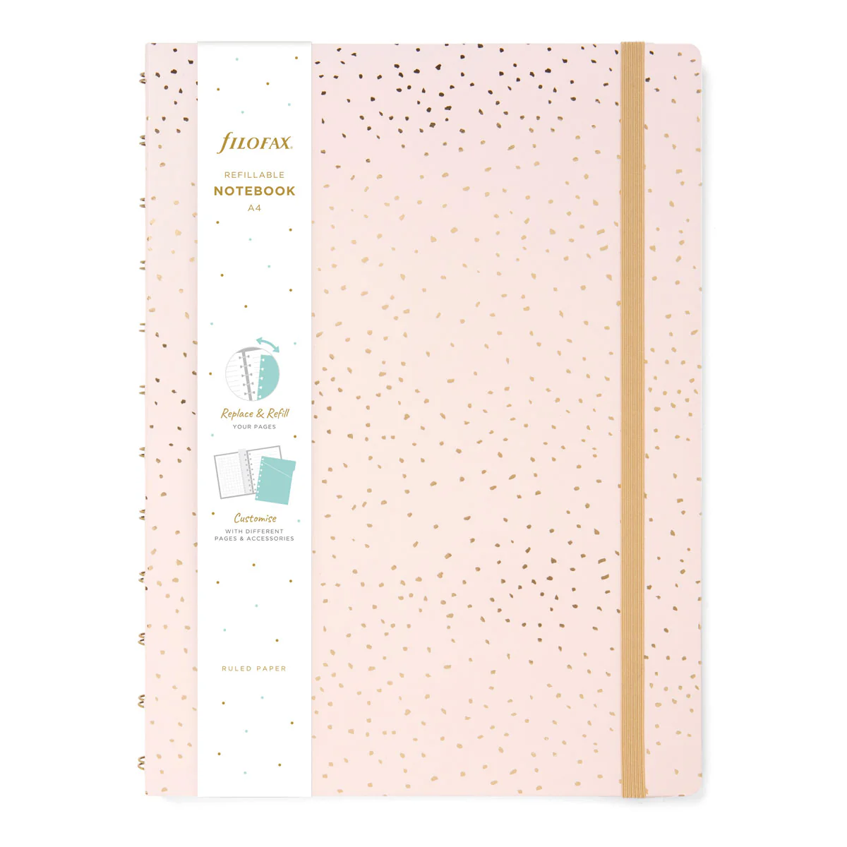 Filofax Confetti A4 Rose Quartz Notebook - Nail Gallerys