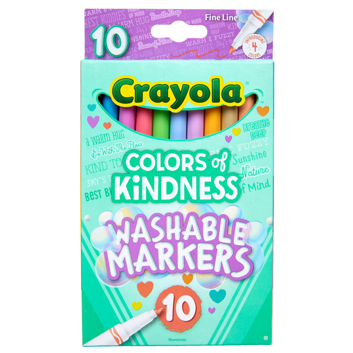 Crayola Colours of Kindness Fineline Washable Markers Pack of 10 - Nail Gallerys