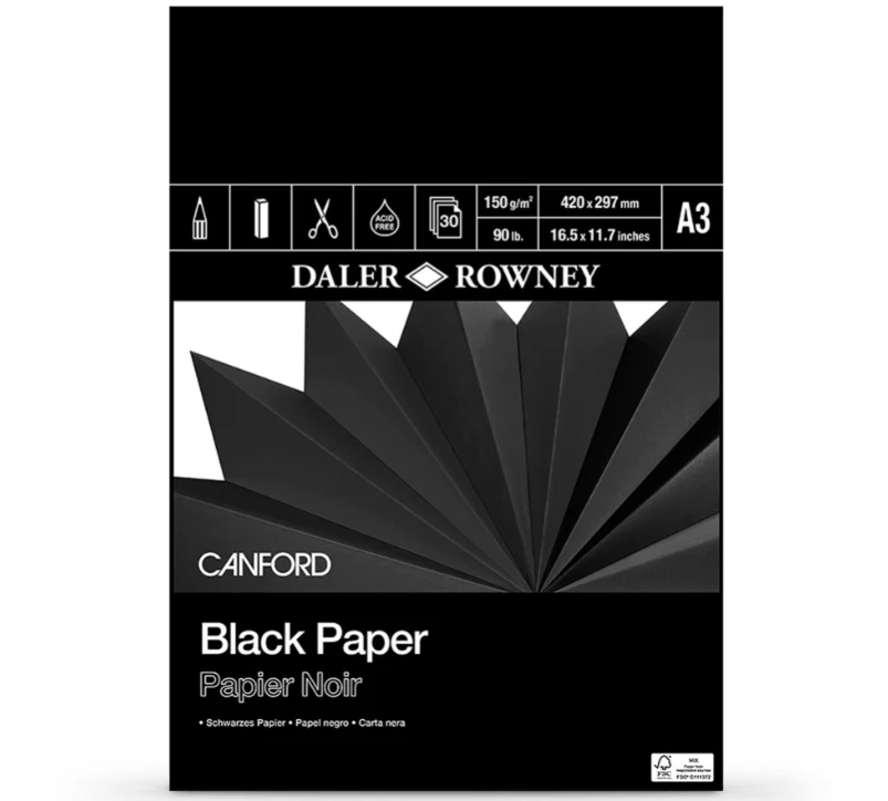 Daler Rowney Canford Black Pad - Nail Gallerys