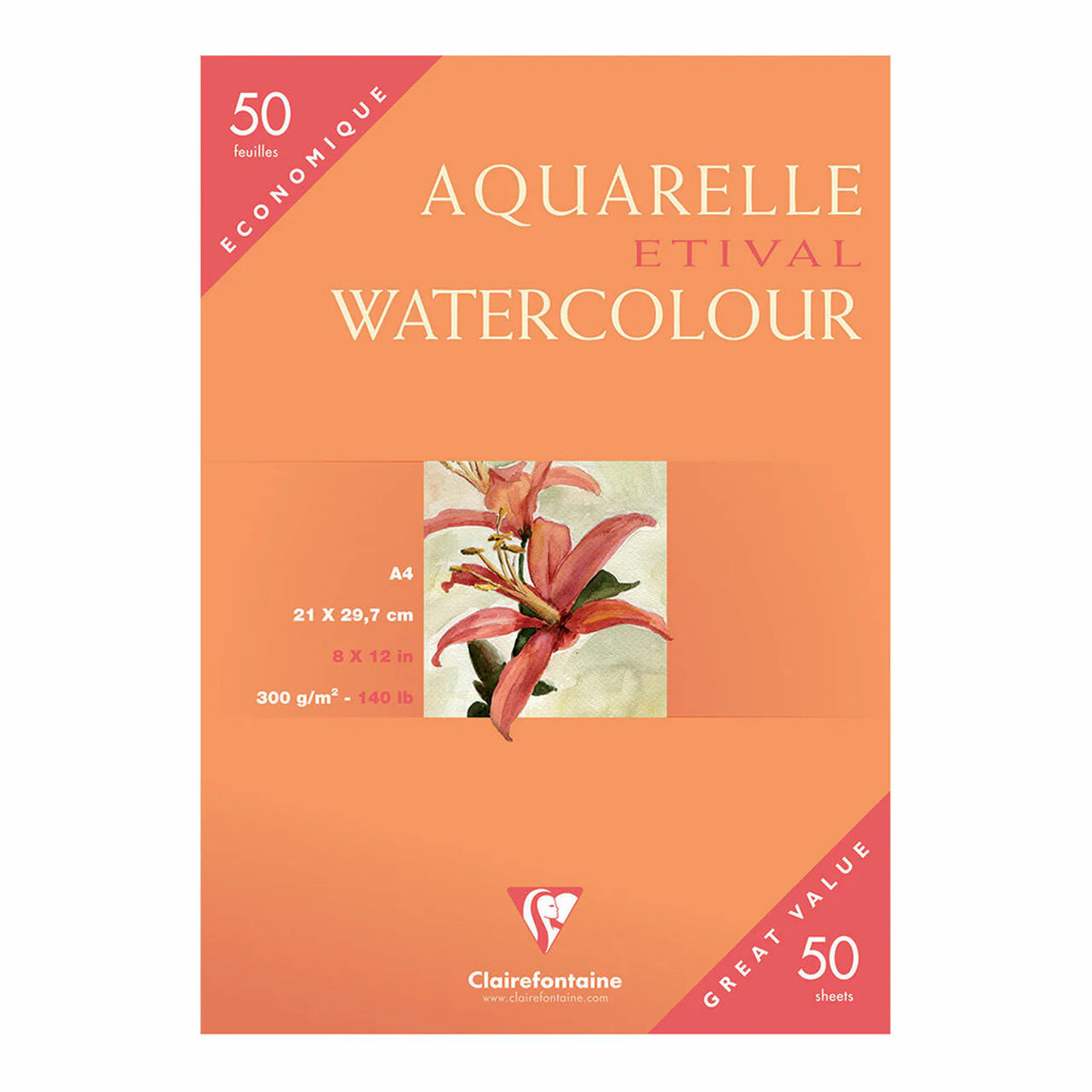Clairefontaine Etival Cold Press Paper A4 300gsm - Pack Of 50 - Nail Gallerys