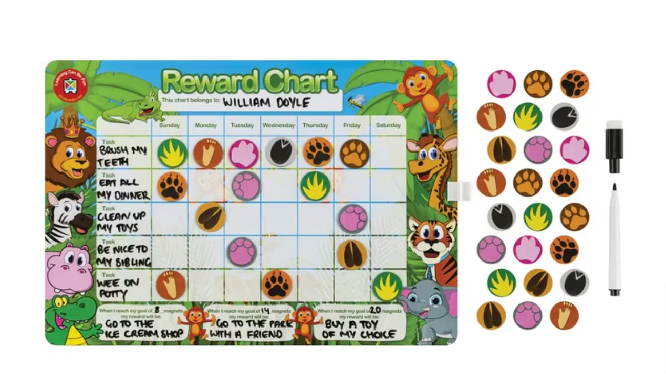 Learning Can Be Fun Jungle Magnetic Reward Chart - Nail Gallerys