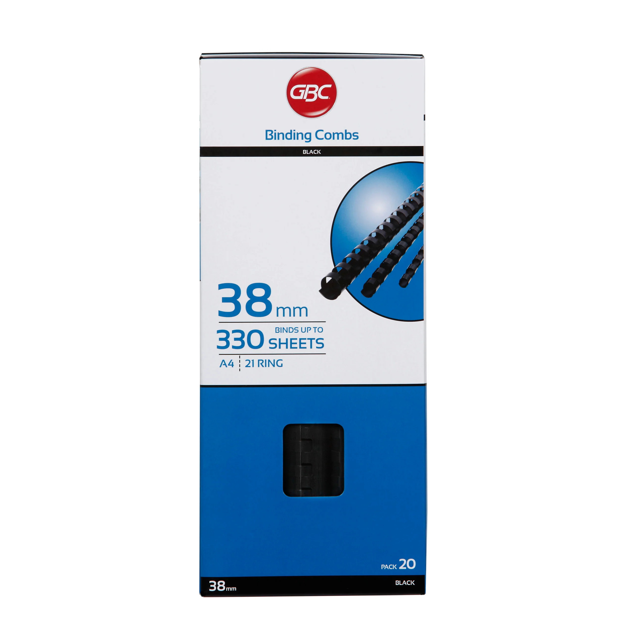 GBC Plastic 21 Loop 25mm Black Pack - Nail Gallerys