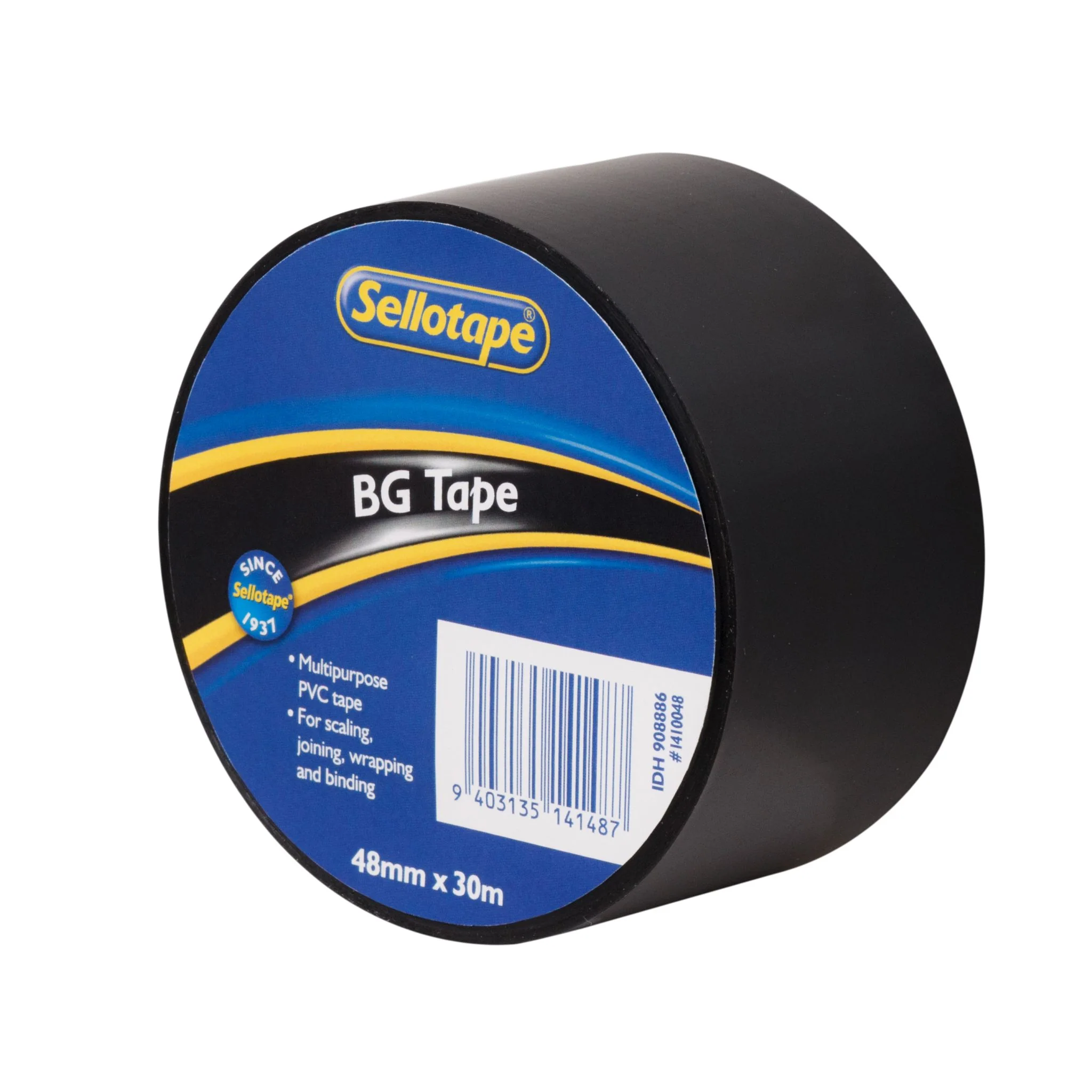 Sellotape 1410 Bg Tape Black 48mmx30m - Nail Gallerys