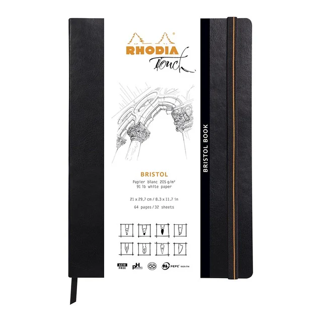 Rhodia Touch Bristol Book Portrait Blank - Nail Gallerys