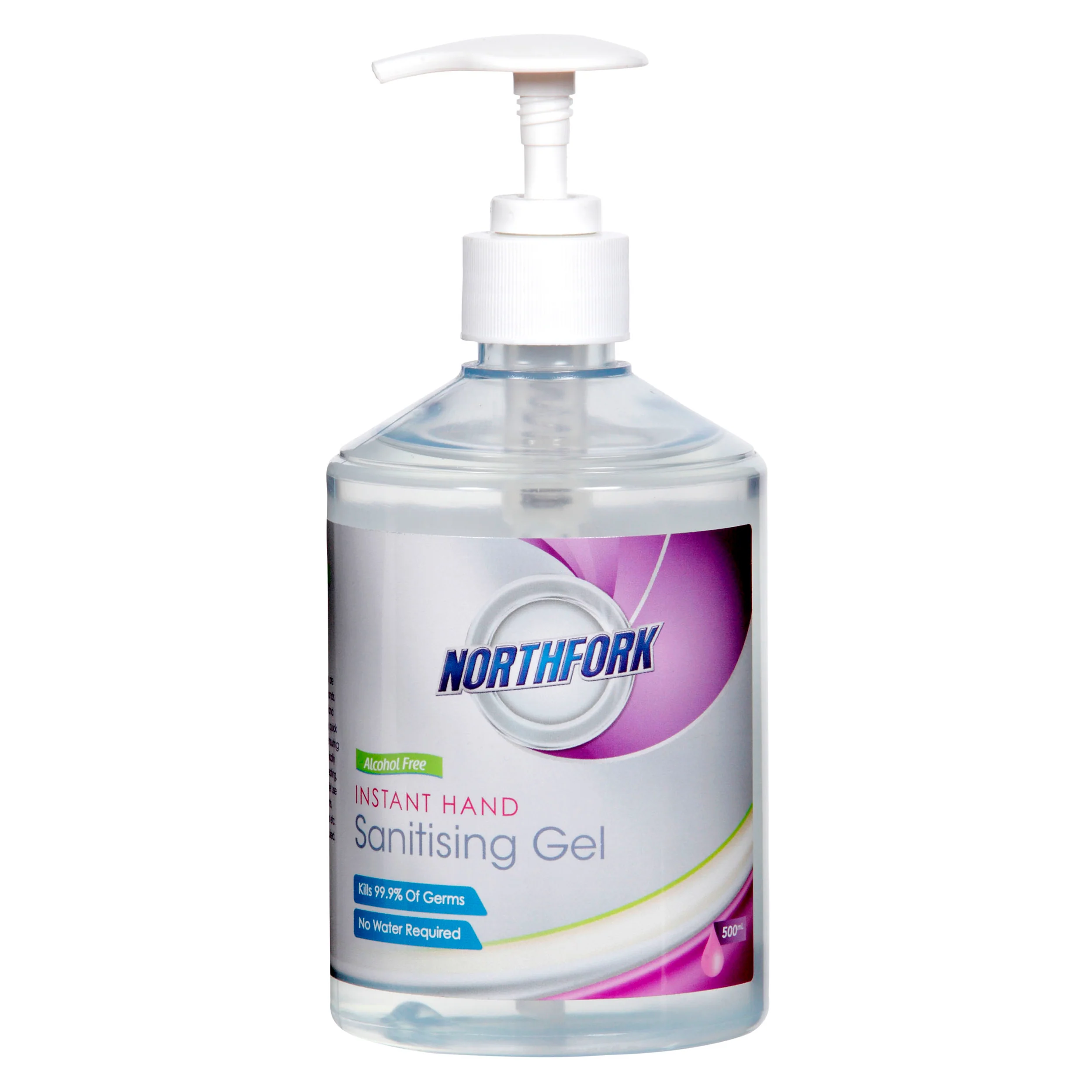 Northfork Instant Hand Sanitising Gel Alcohol Free 500ml - Pack Of 12 - Nail Gallerys