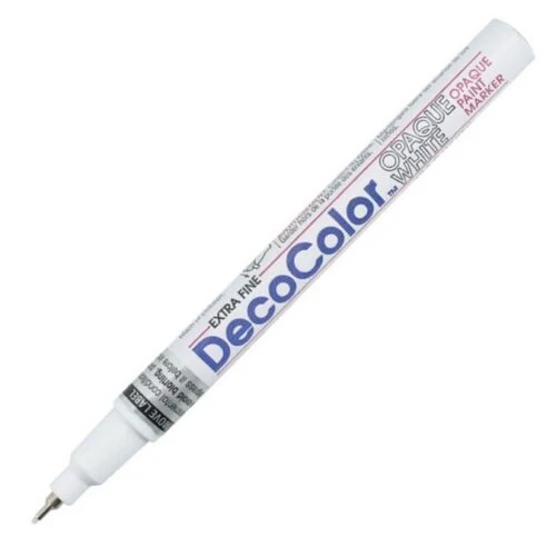 Marvy Decocolor Extra Fine 130 White Opaque Paint Marker - Nail Gallerys