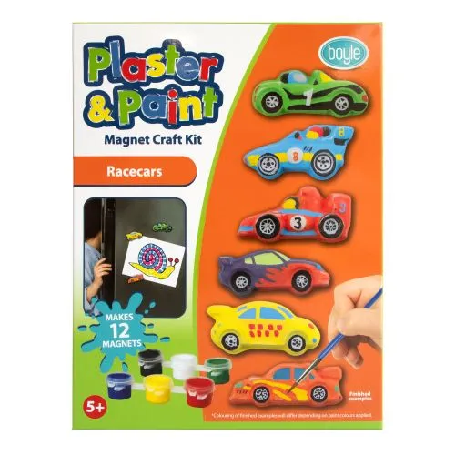 Boyle Plaster & Paint Magnet Craft Kit - Racing Cars - Nail Gallerys