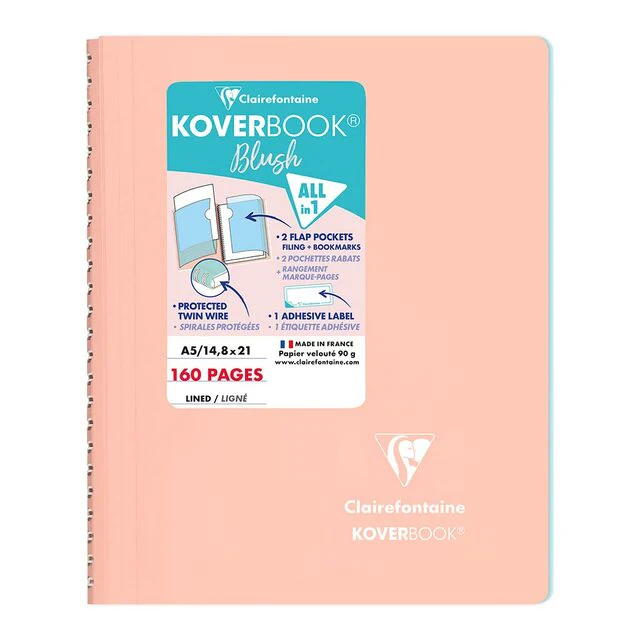 Clairefontaine Koverbook Spiral Blush A5 Lined - Nail Gallerys
