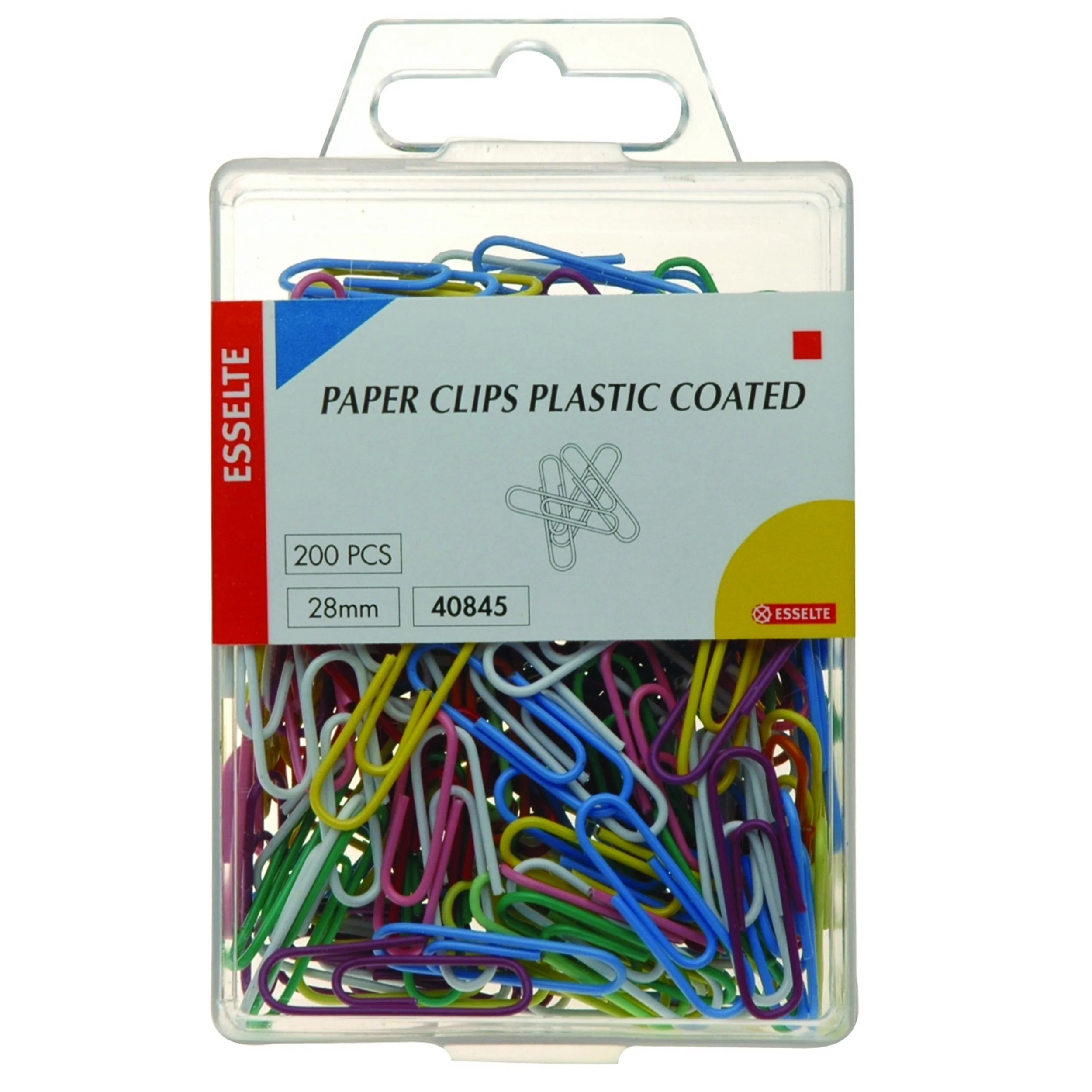Esselte Paper Clip 28mm Plast Coat Box Of 200 - Nail Gallerys
