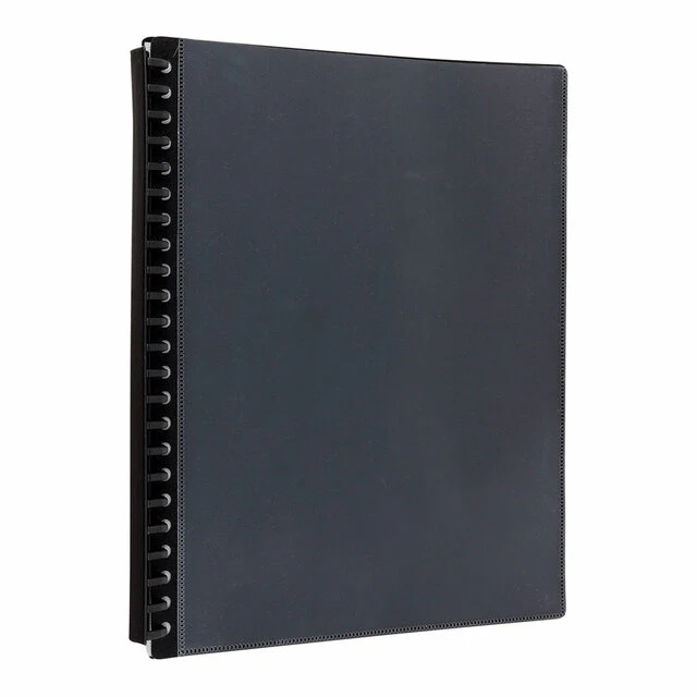 Icon Refillable Display Book With Clear Cover 20 Pocket Black - Nail Gallerys