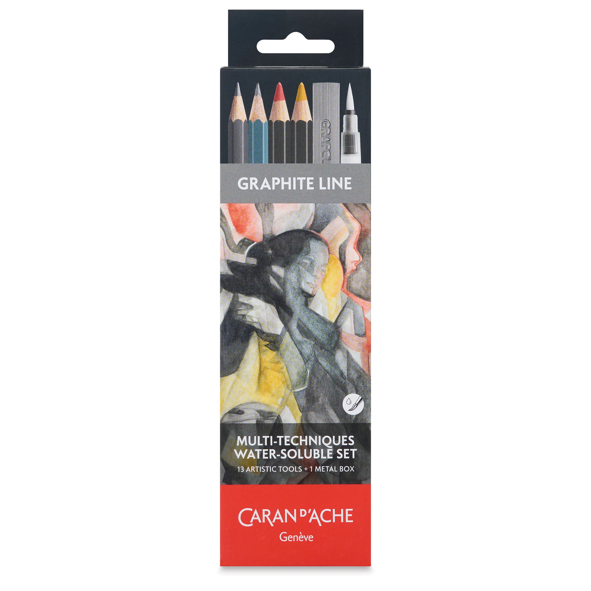 Caran D'ache Graphite Line Multi-Techniques Water-Soluble Pencils Set of 13 - Nail Gallerys