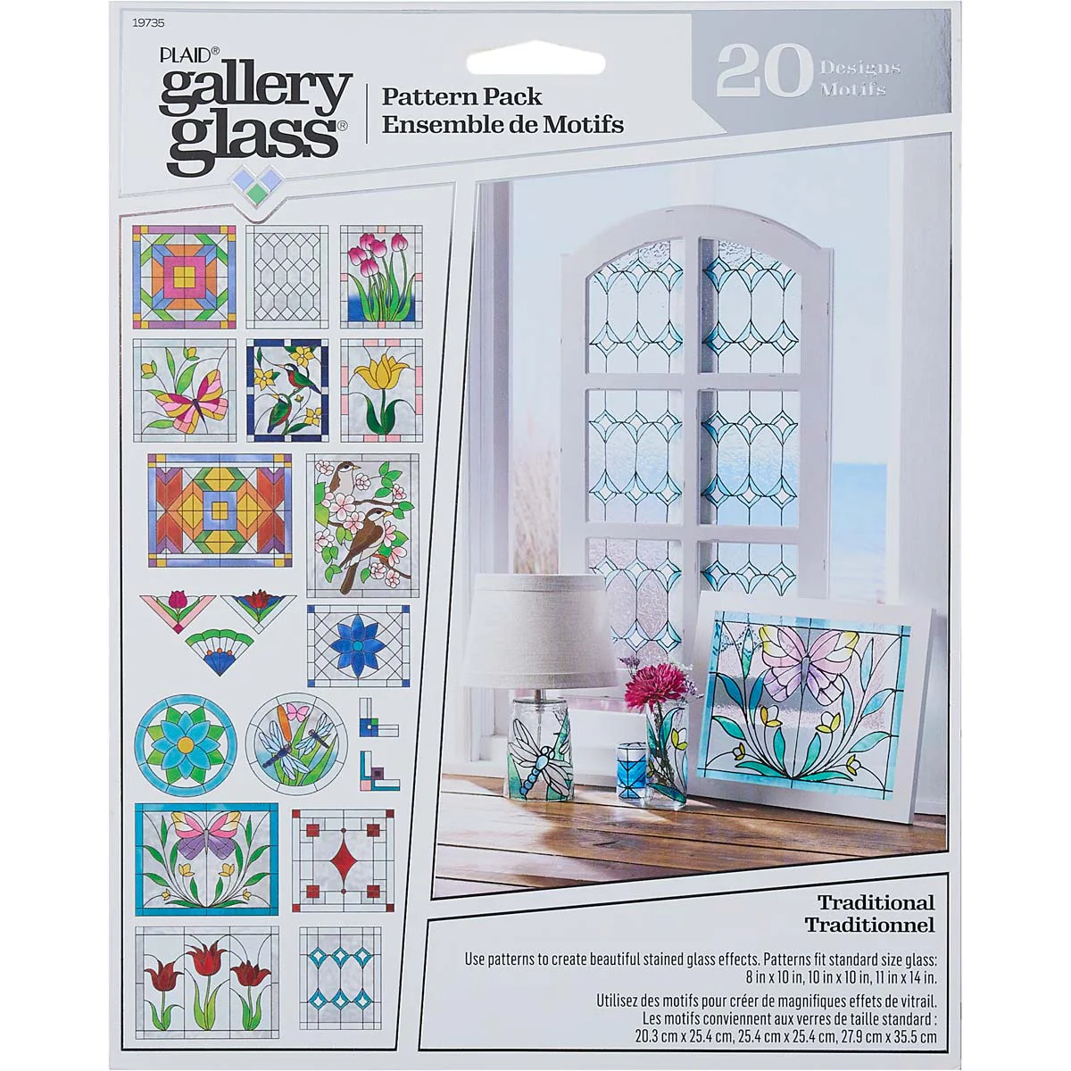 Plaid Gallery Glass Traditional Pattern Pack Of 20 Designs - Nail Gallerys