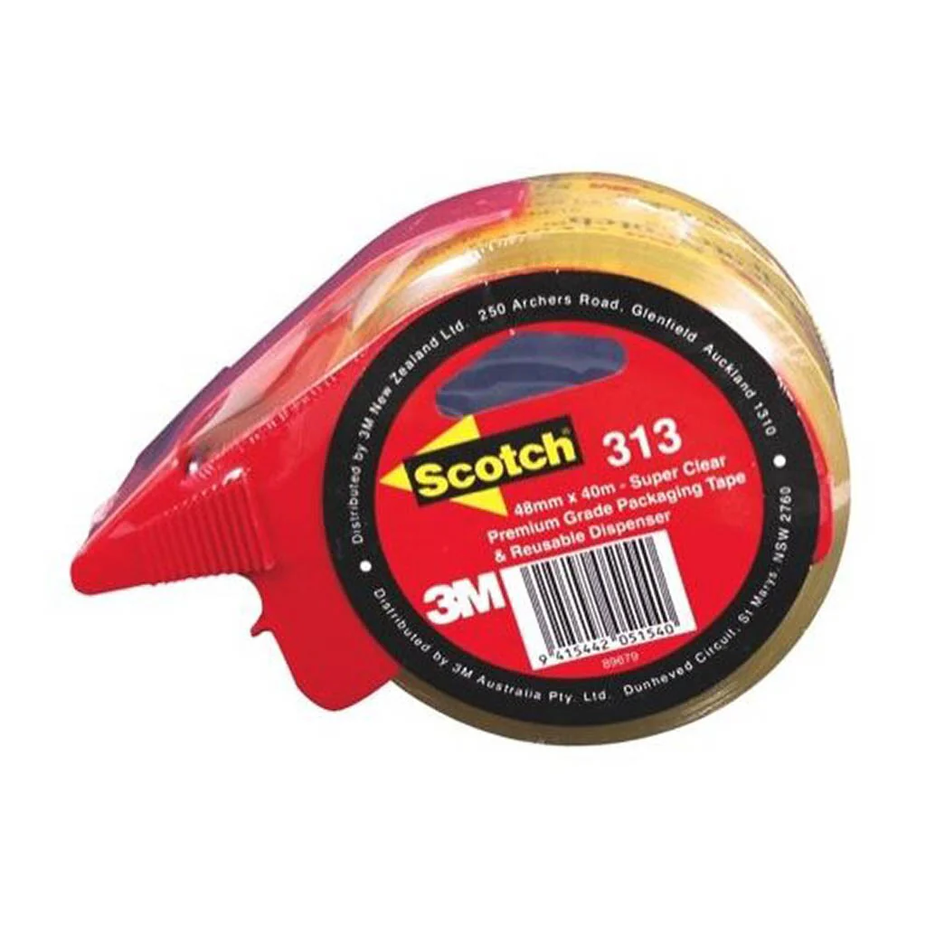 Scotch Sealing Tape 313 48mmx50m Super Clear Hangsell With Dispenser - Nail Gallerys