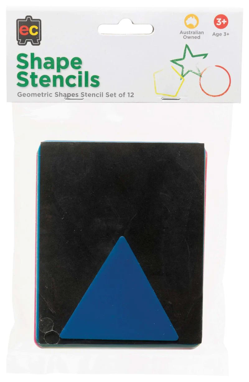 EC Geometric Shapes Stencil Set Pack Of 12 - Nail Gallerys
