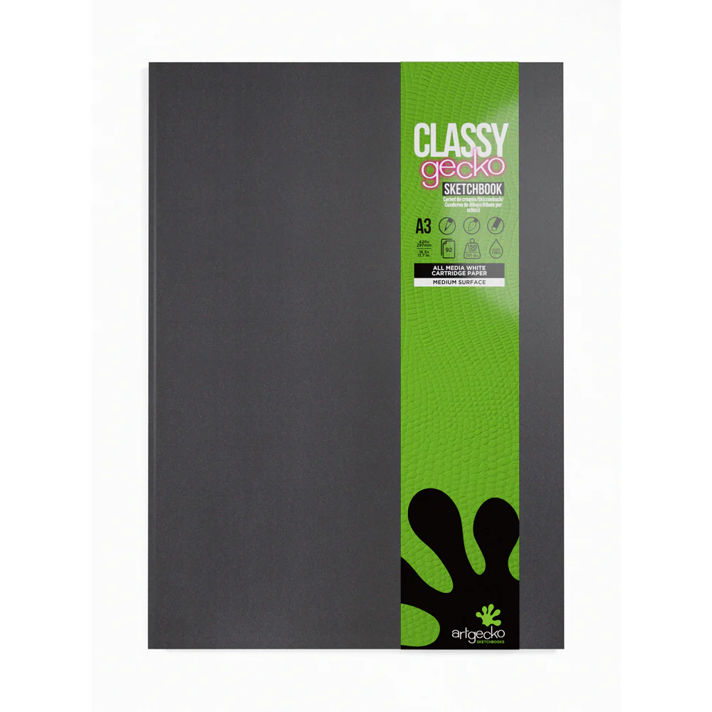 Artgecko Classy Casebound 92 Page 46 Sheet 150gsm White Sketchbooks - Nail Gallerys
