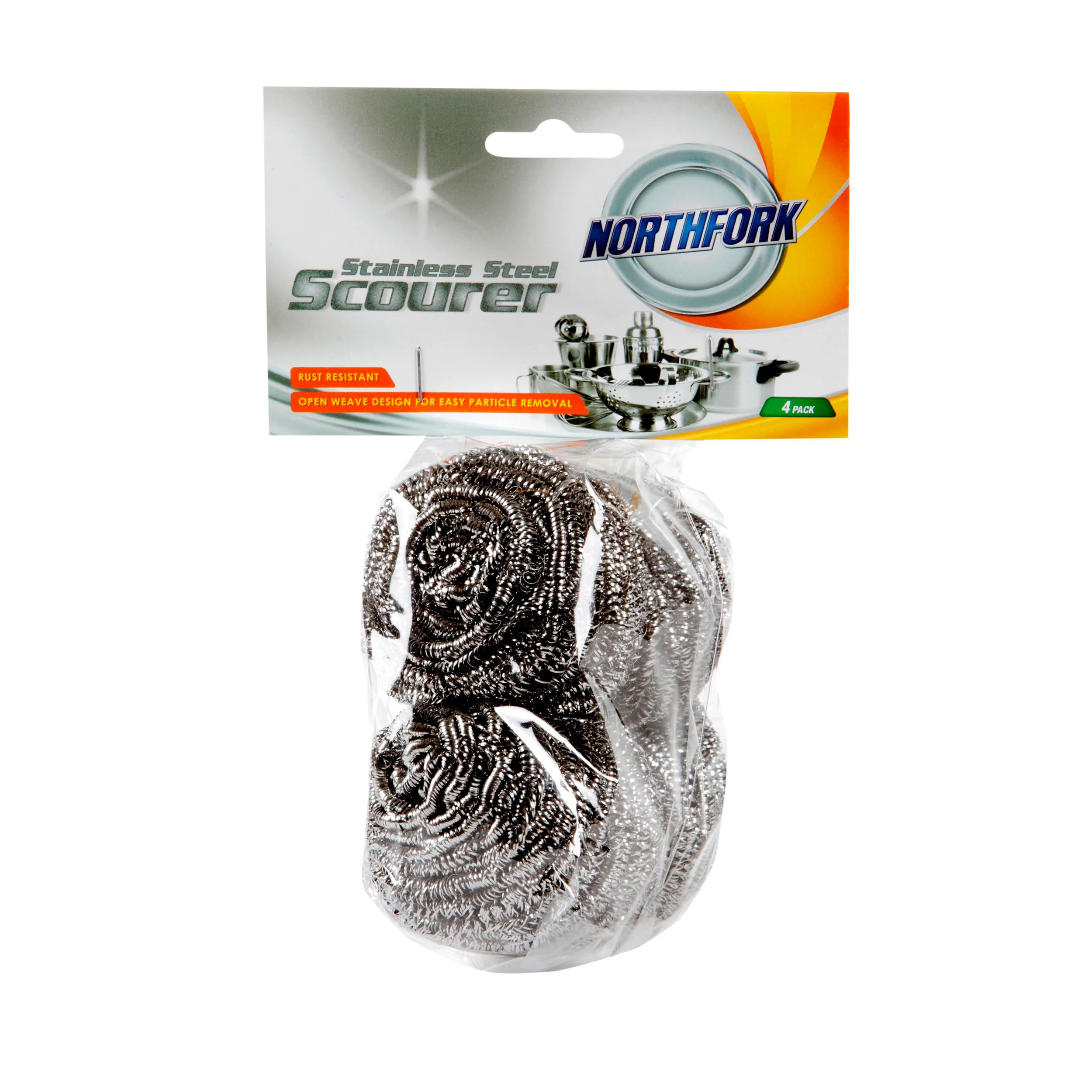 Northfork Stainless Steel Scourer Pack Of 4 - Nail Gallerys