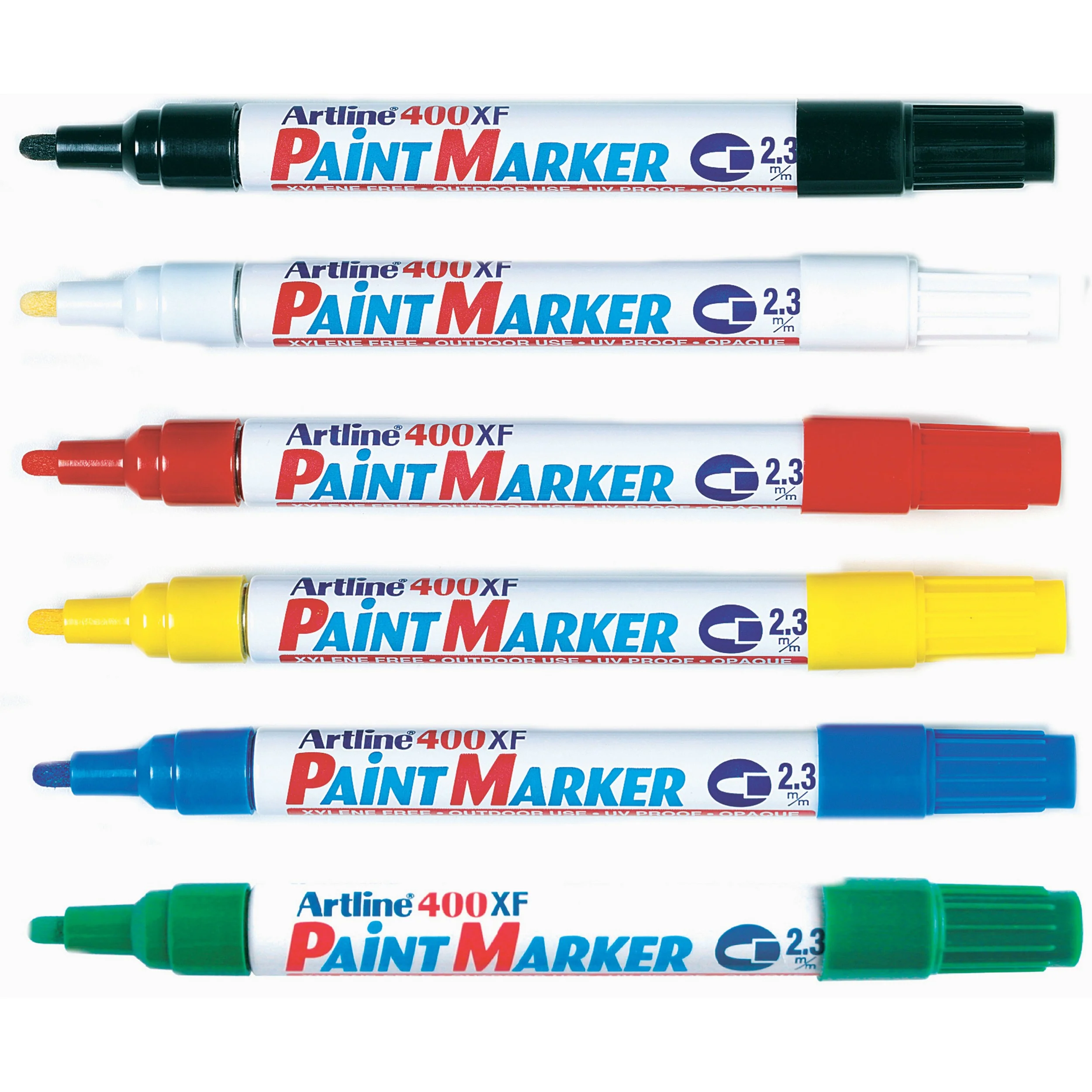 Artline 400 Permanent Paint Marker 2.3mm Bullet Assorted Box Of 12 - Nail Gallerys