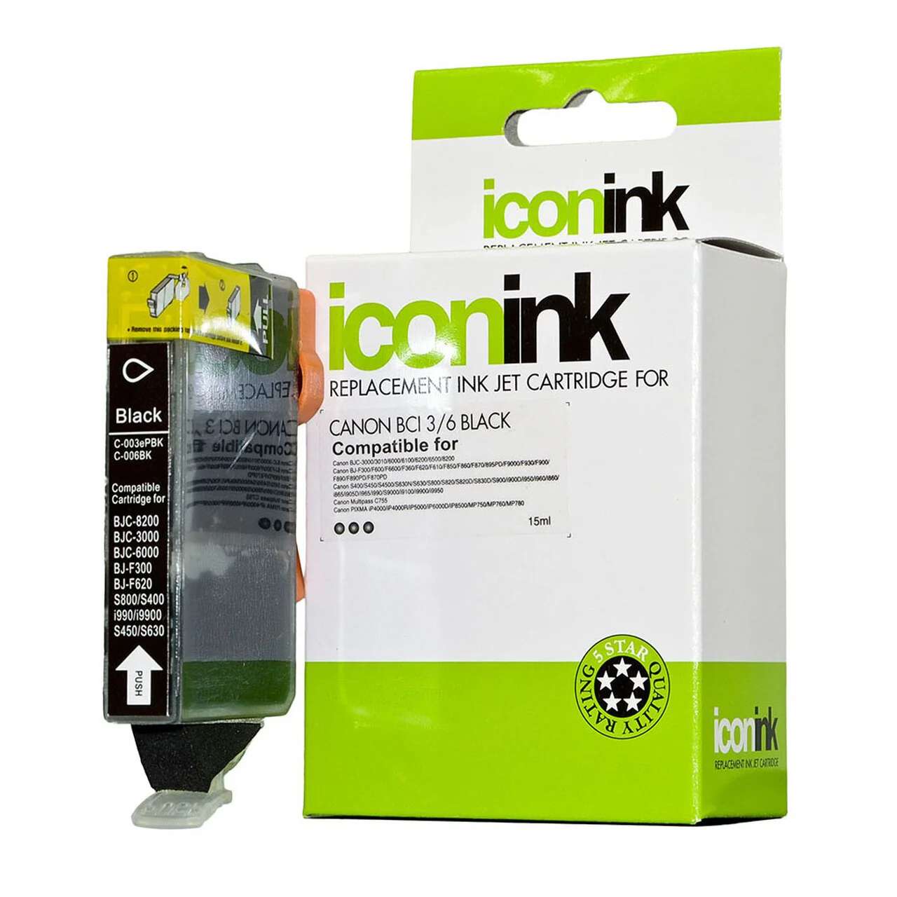 Icon Compatible Canon Bci-6 Black Ink Cartridge - Nail Gallerys