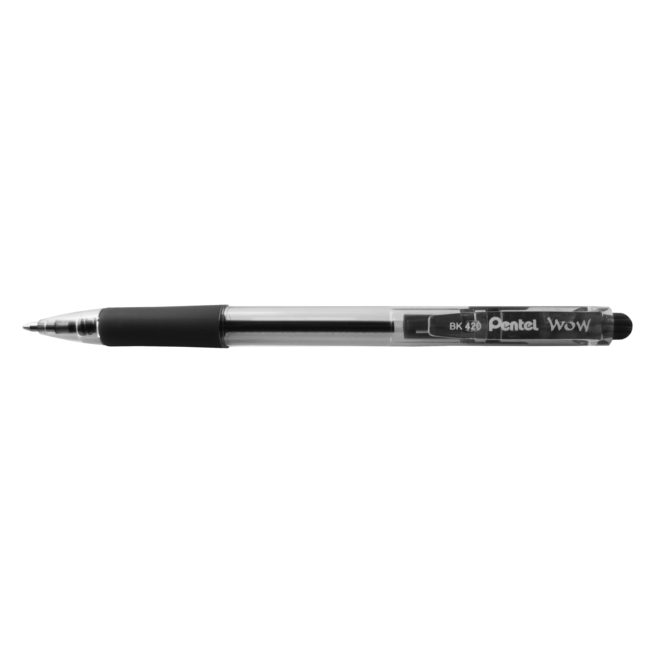 Pentel Wow Ball Point Pen Retractable BK420 1.0mm - Pack Of 12 - Nail Gallerys