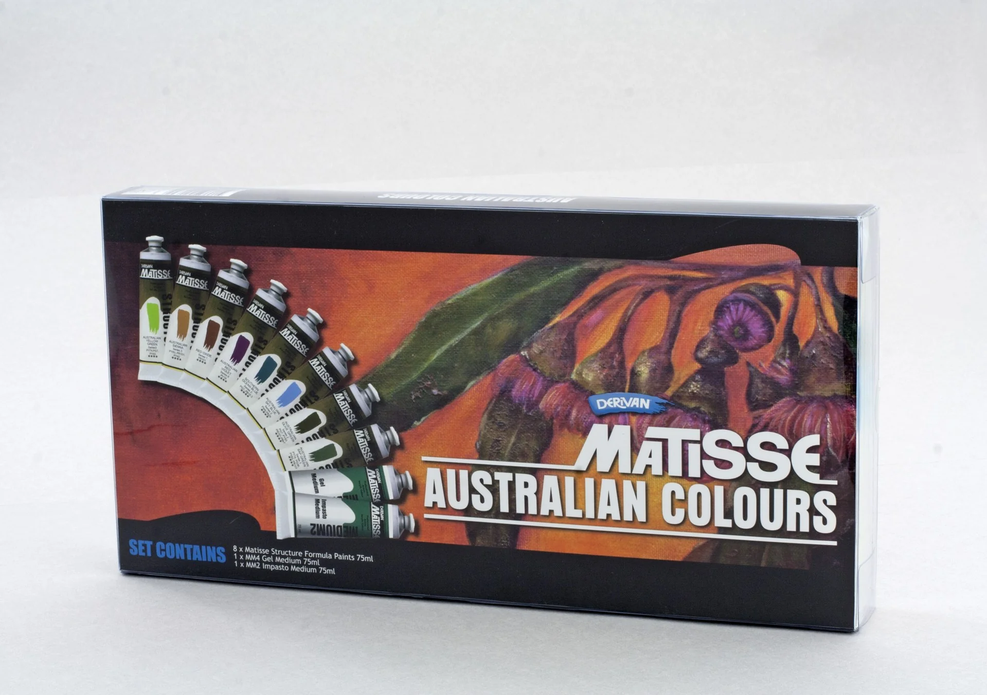 Derivan Matisse Structure Paint Australian Colours Set of 10x75ml - Nail Gallerys