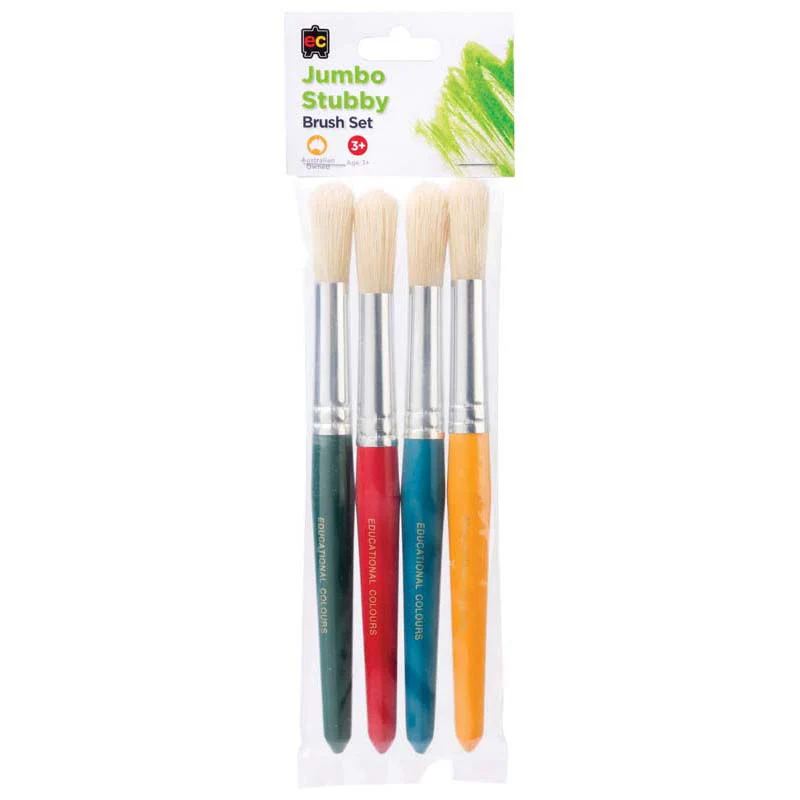 EC Round Stubby Brushes Set of 4 - Nail Gallerys