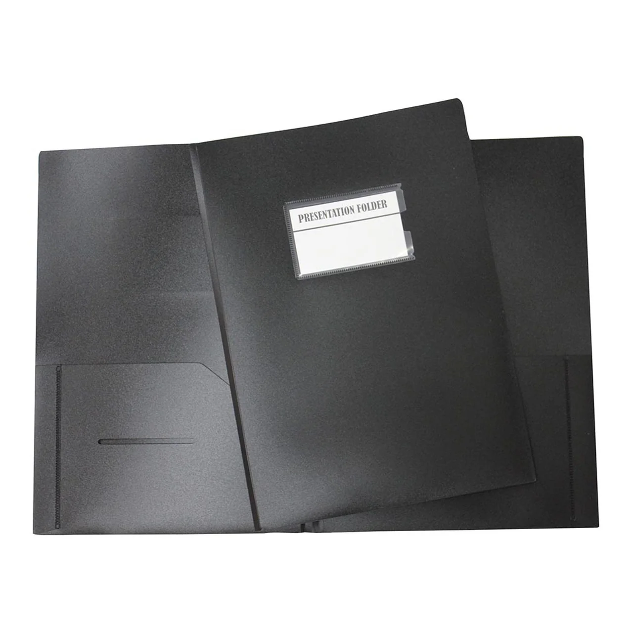 Okin Black A4 Presentation Folder With Name Holder - Nail Gallerys