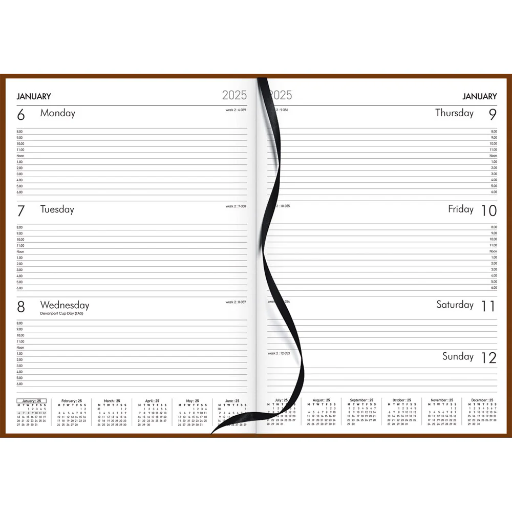 Collins Rhapsody A43 Week To View Diaries - Nail Gallerys