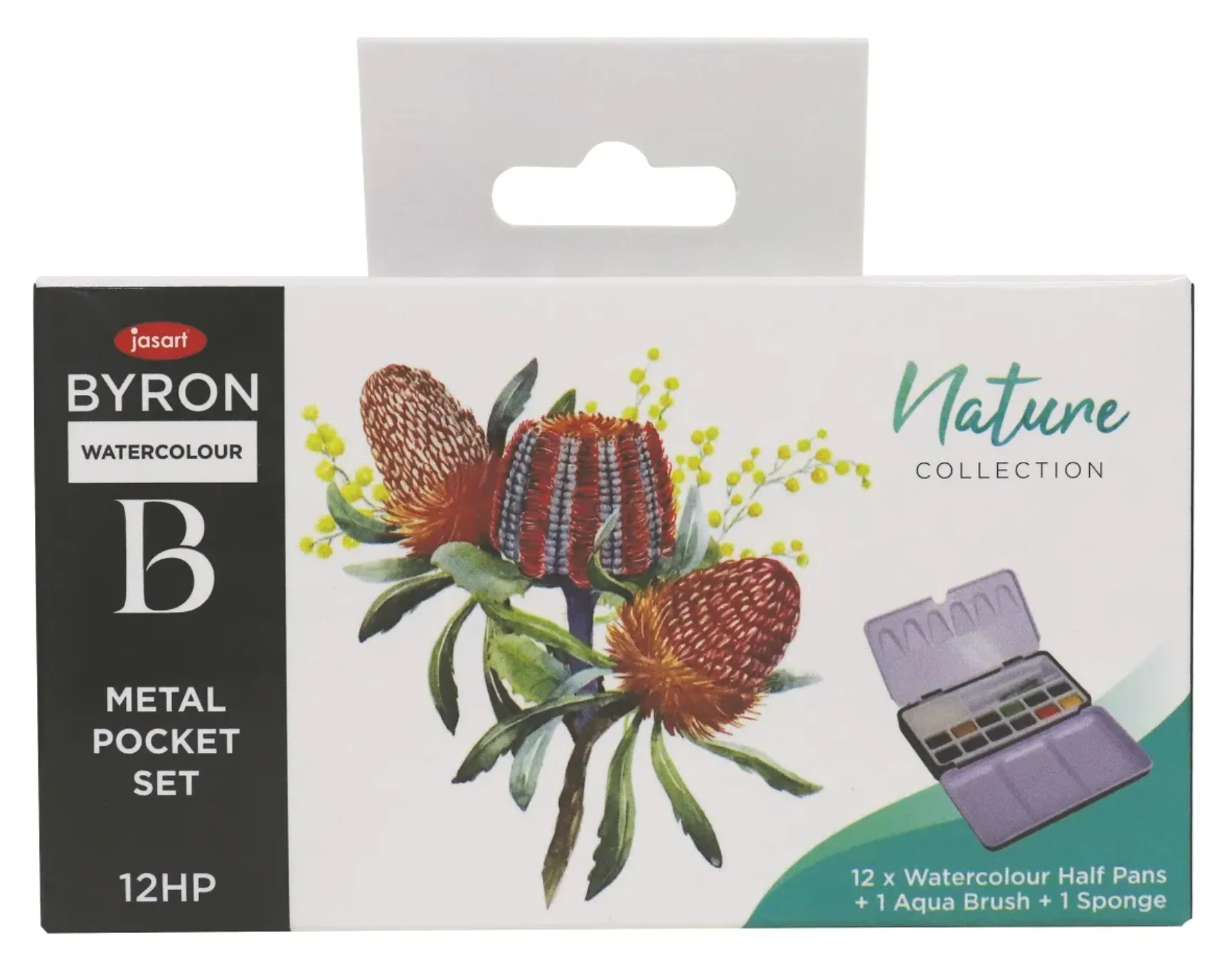 Jasart Byron Watercolour Nature Half Pan Pocket Set Of 12 - Nail Gallerys