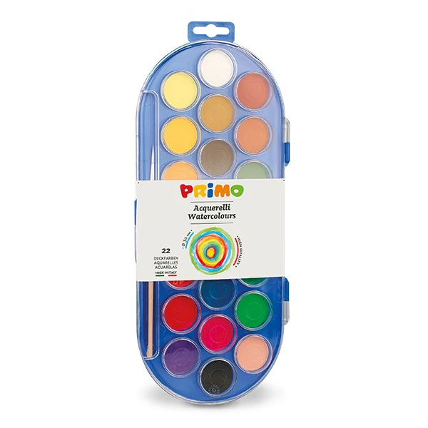 Primo 30mm Watercolour Paint Tablet Set of 22 - Nail Gallerys