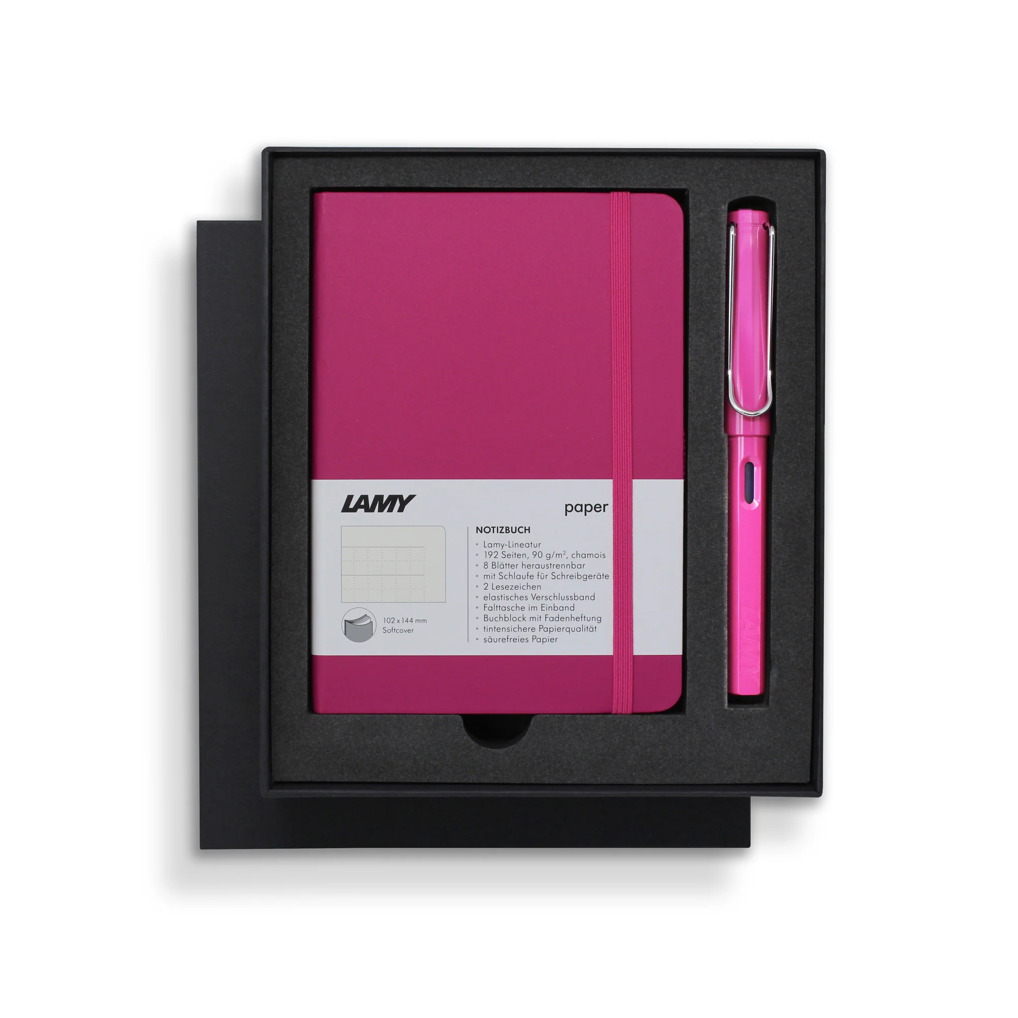 Lamy A6 Soft Cover Notebook + Pink Fountain Pen Gift Set - Nail Gallerys