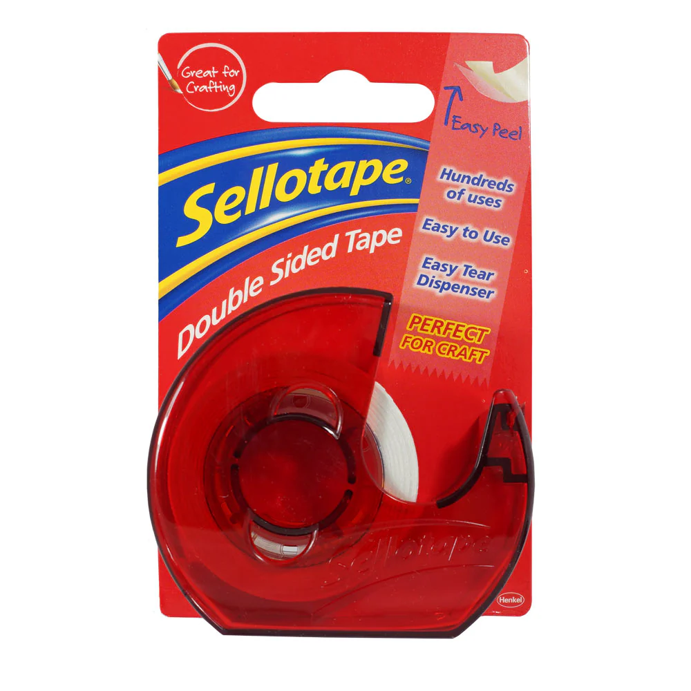 Sellotape Double Sided 15mmx5m On Dispenser - Nail Gallerys