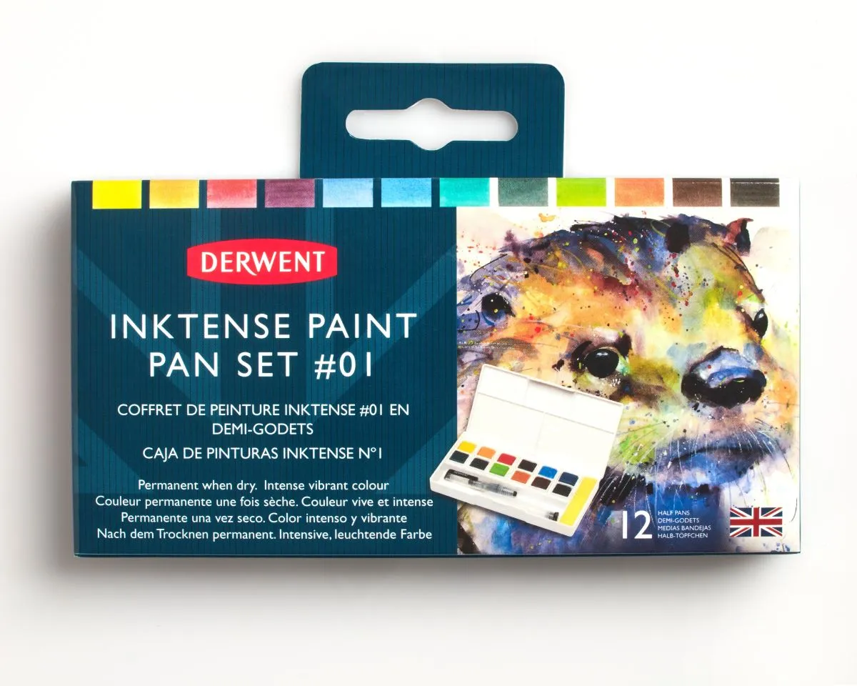 Derwent Inktense 12 Pan Paint Palette 1 - Nail Gallerys