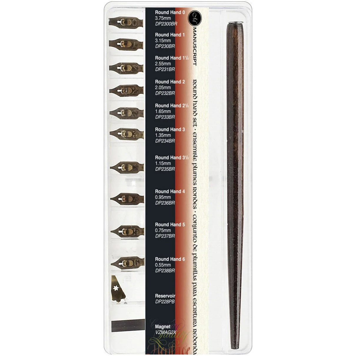 Manuscript Leonardt Dip Nib Round Hand Set - Nail Gallerys