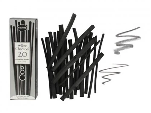 Willow Charcoal Long Lengths (4-10mm) (20 Sticks) - Nail Gallerys