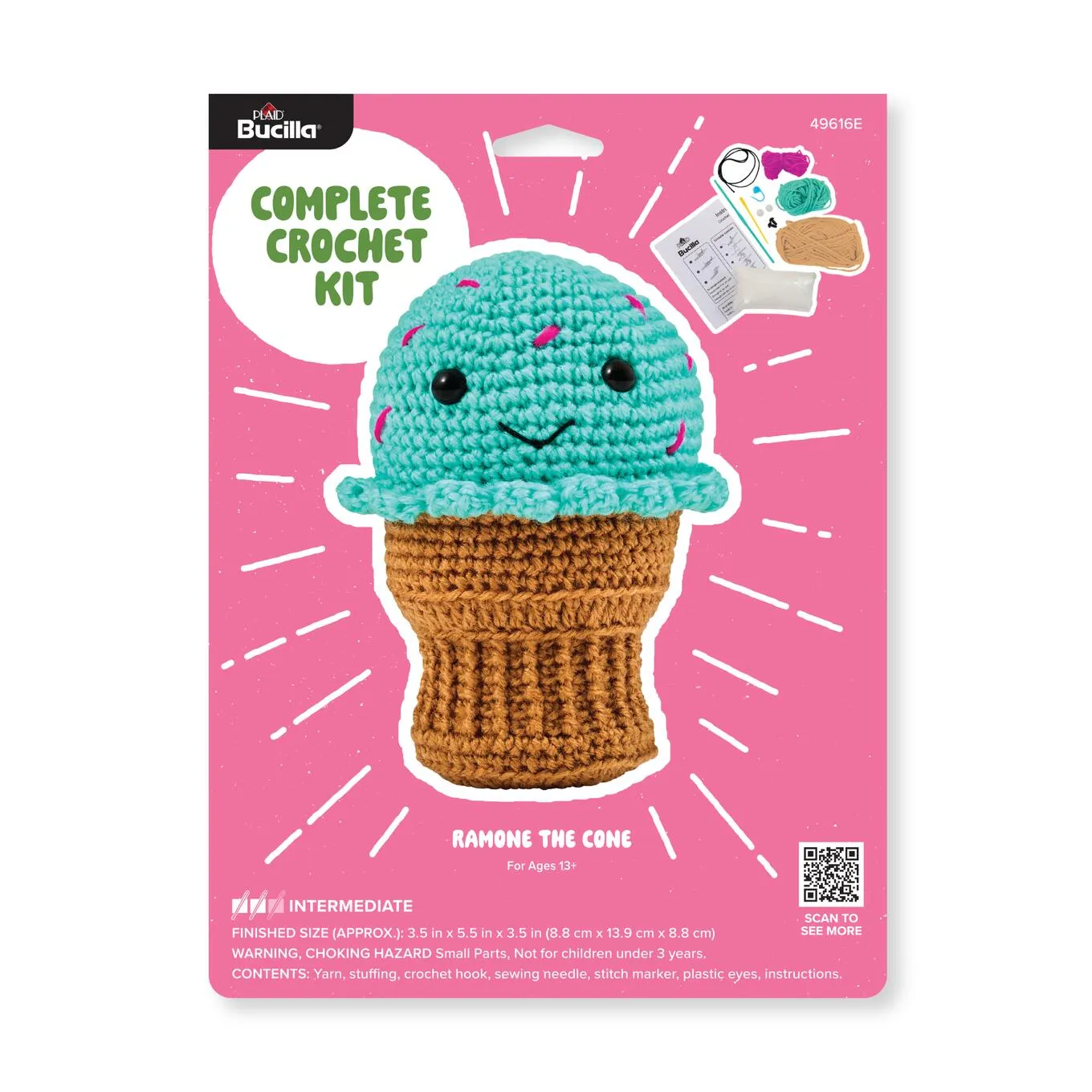Bucilla Ramone The Cone Amigurumi Kit - Nail Gallerys