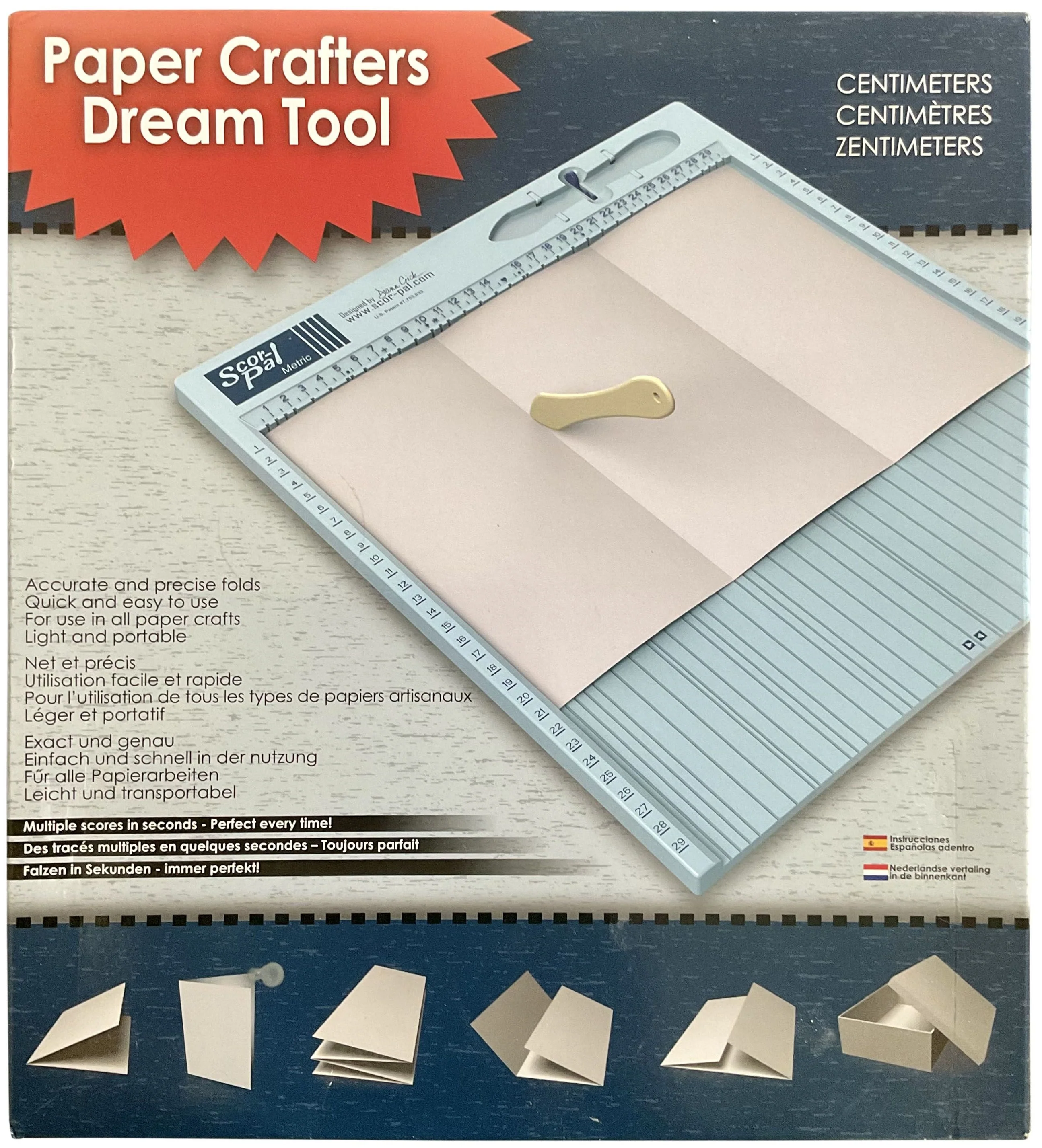 Scor-Pal 30X30cm Metric Measuring & Scoring Board - Nail Gallerys