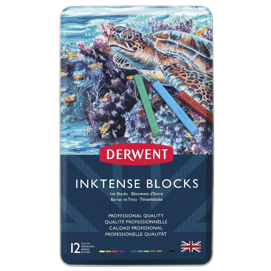 Derwent Inktense Blocks Tin of 12 - Nail Gallerys