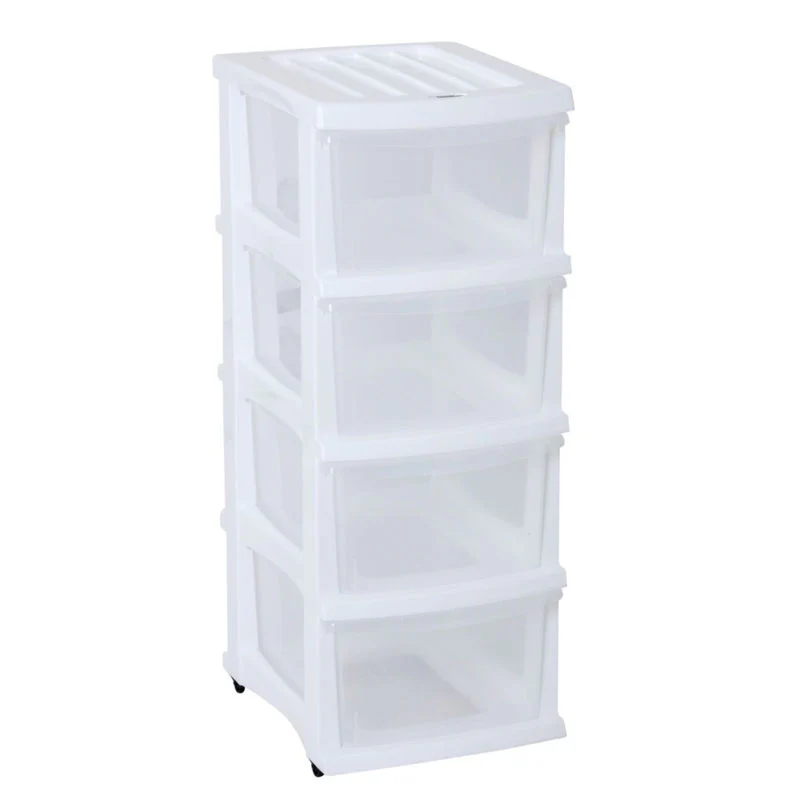 Taurus Storage Organiser 4 Drawer White - Nail Gallerys