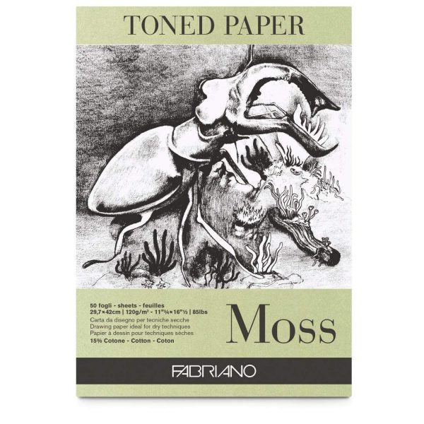 Fabriano Toned 120gsm Moss 50 Sheet Pads - Nail Gallerys