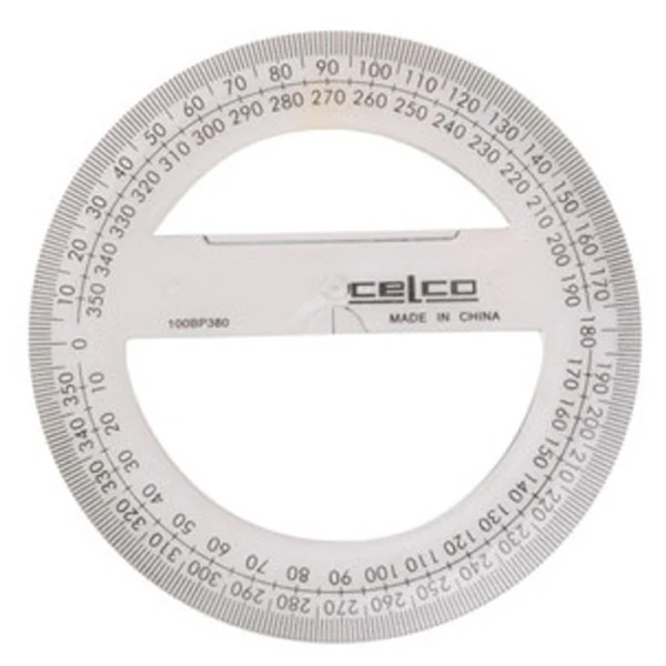Celco Protractor 10cm 360 Degrees - Nail Gallerys