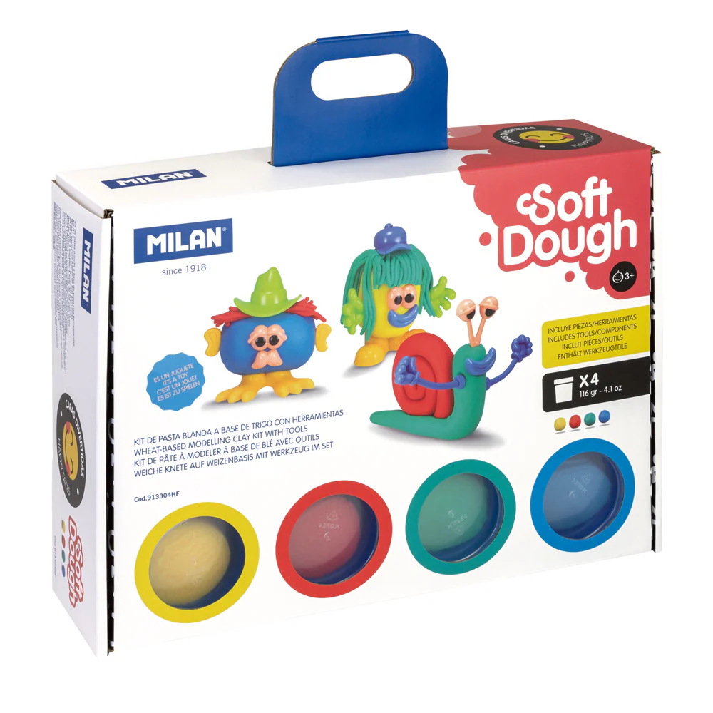 Milan Soft Dough Funny Faces Play Kit - Nail Gallerys