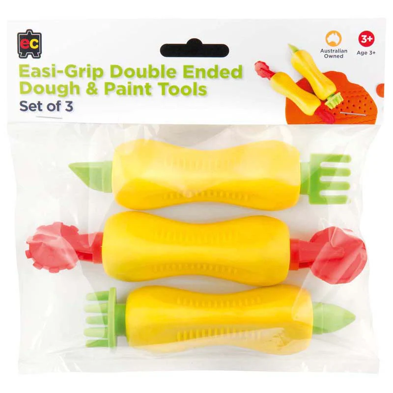 EC Easi-grip Double Ended Dough And Paint Tools Pack Of 3 - Nail Gallerys