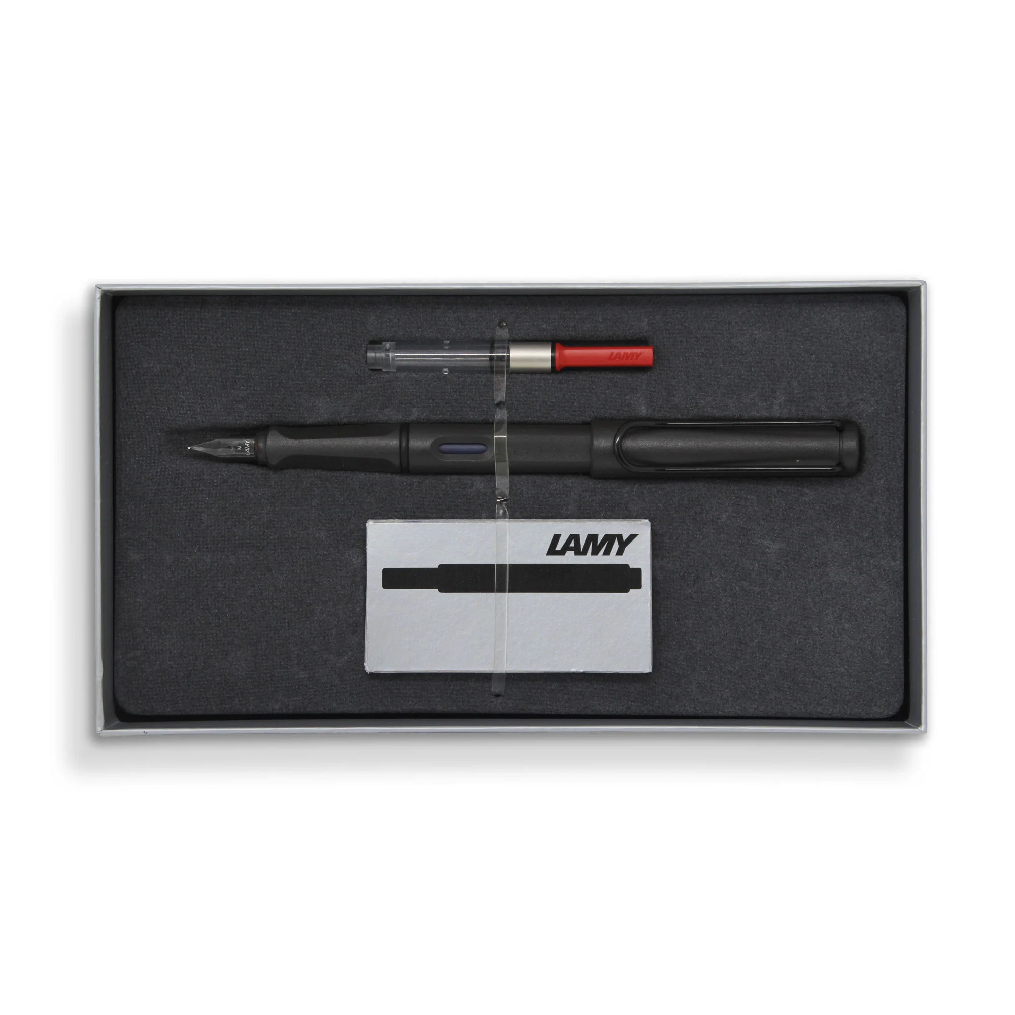 Lamy E191 Charcoal Fountain Pen Gift Set - Nail Gallerys